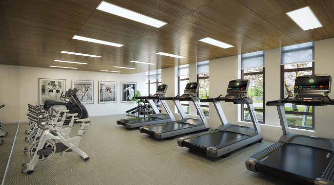 image of the fitness center at Heritage Community of Kalamazoo