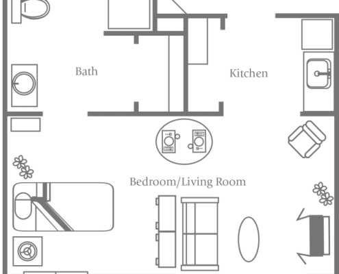 wyndham west studio apartment floor plan