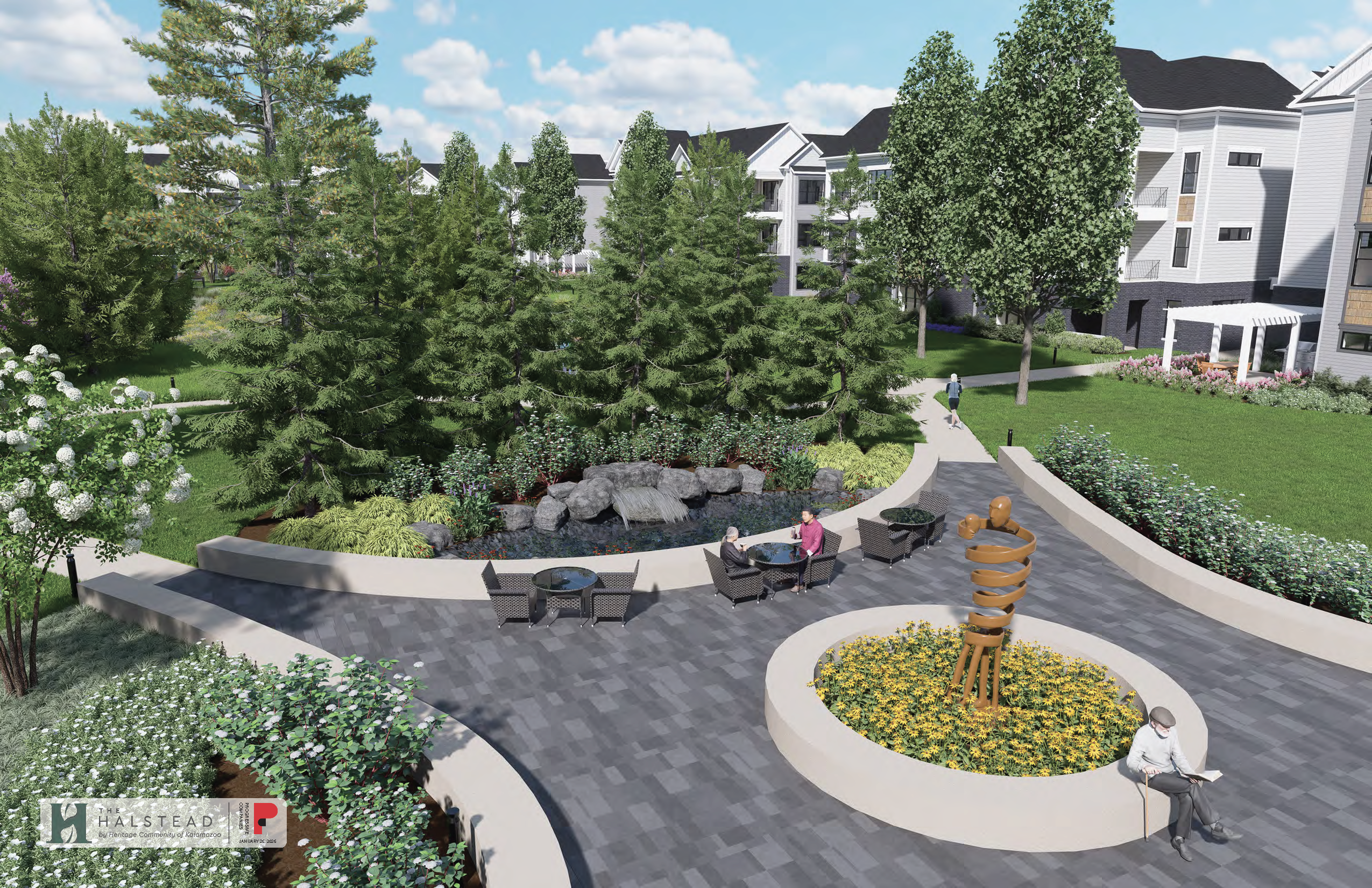 Carousel_-_Courtyards rendering of the courtyards at The Halstead
