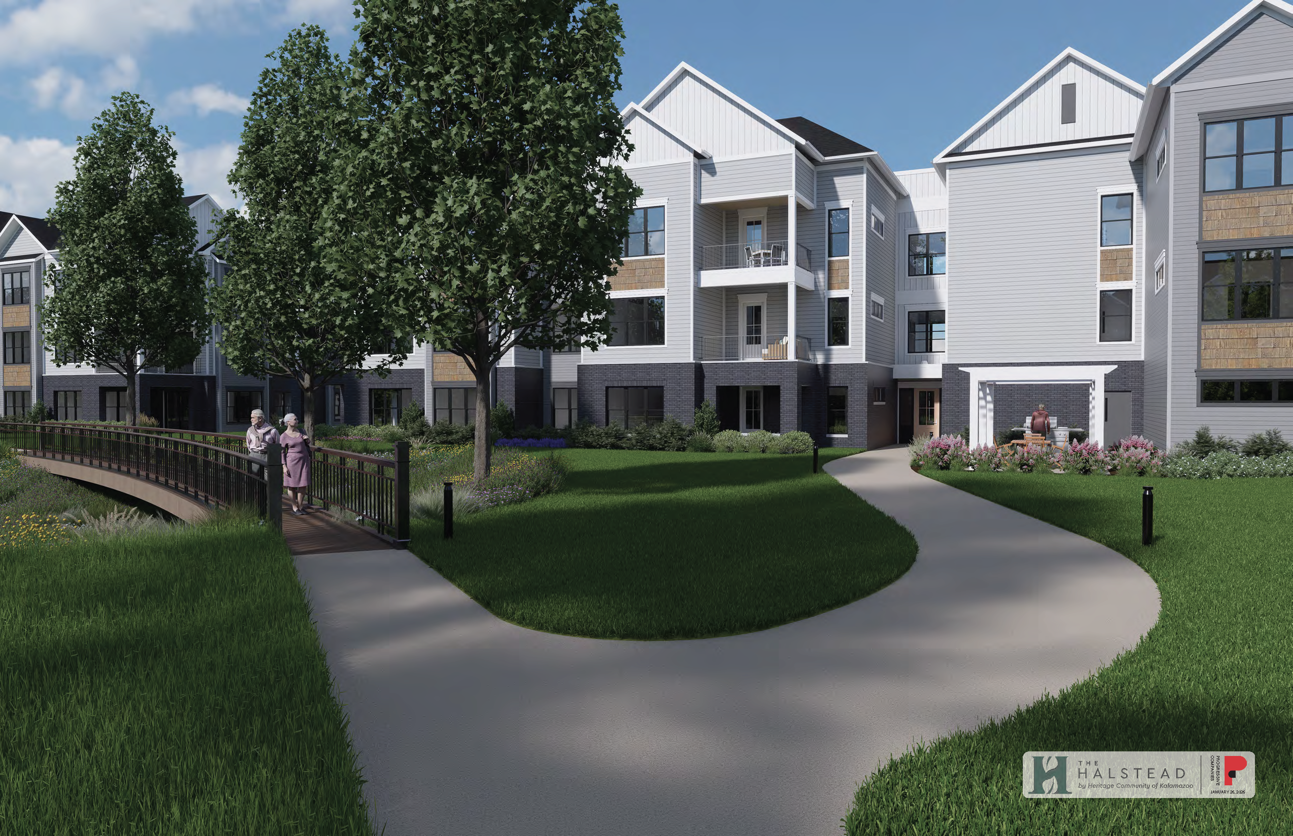 Carousel_-_exteriors rendering of the exterior of the buildings at The Halstead